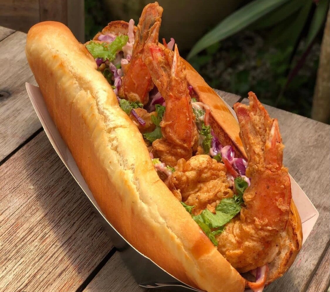Sandwich de crevettes croustillantes
