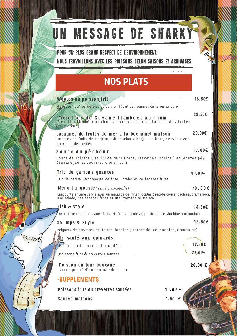 Menu Fish Style page 3